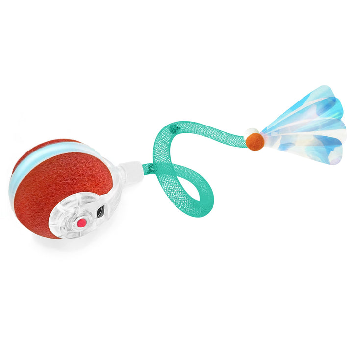 Interactive Cat Toys for Indoor Cats,The 3rd Generation Agile Moving Cat Ball with Elastic Mesh Tail,Automatic Kitten Toys for Bored Indoor Adult Cats,Motion Activated