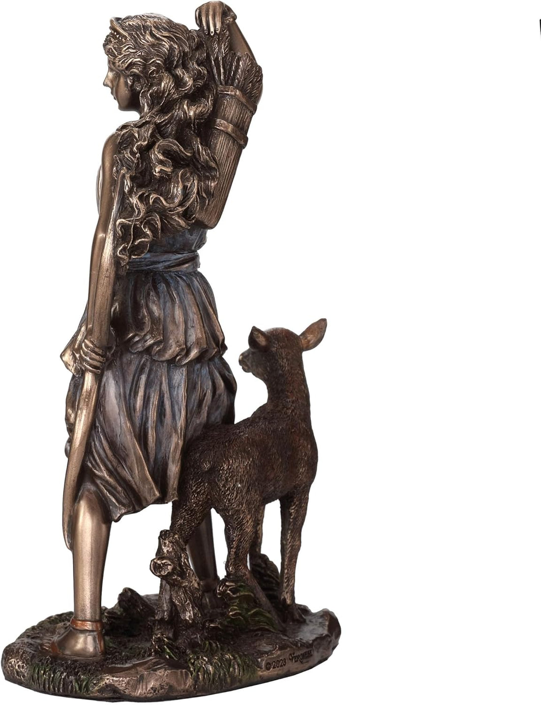 Veronese Design 6 1/2 Inch Artemis The Greek Goddess of The Hunt Cold Cast Resin Bronze Finish Sculpture